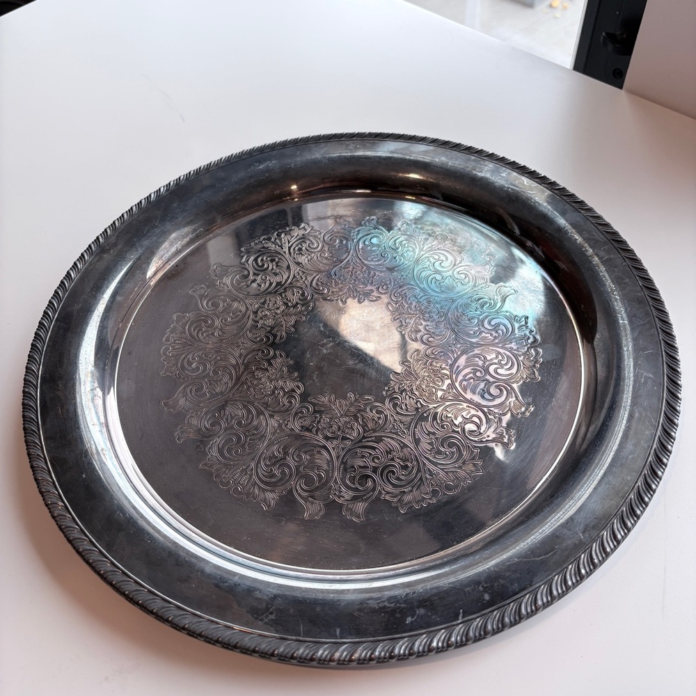Wm. A. Rogers Elegant Silver Decorative Tray